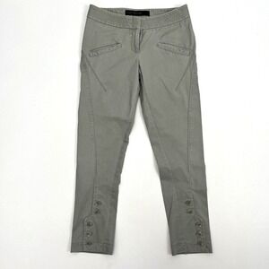 Yigal‎ Azrouel New York Womens Size 6 Gray Pants Tapered Pockets Buttons USA